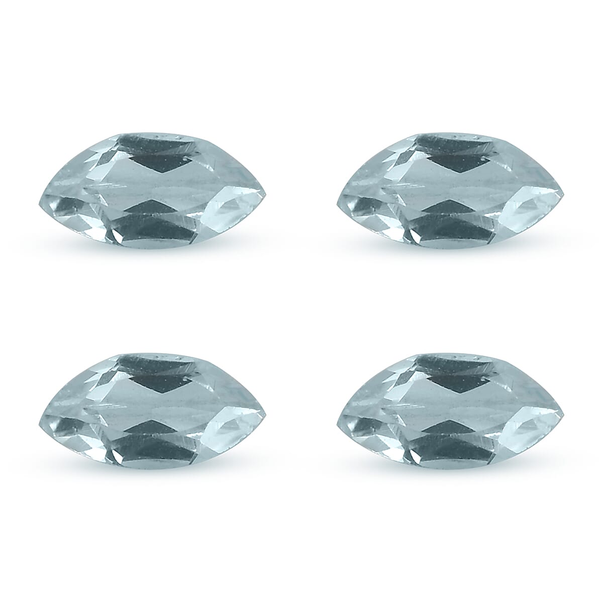 Premium Sky Blue Topaz Set of 4 (Mrq 6x3 mm) 0.97 ctw