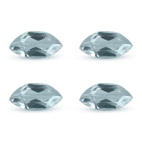 Premium Sky Blue Topaz Set of 4 (Mrq 6x3 mm) 0.97 ctw