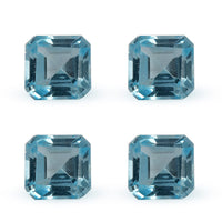 Sky Blue Topaz Set of 4 (Oct 6x6 mm) 5.58 ctw