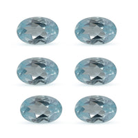 Sky Blue Topaz Set of 6 (Ovl 6x4 mm) 3.71 ctw
