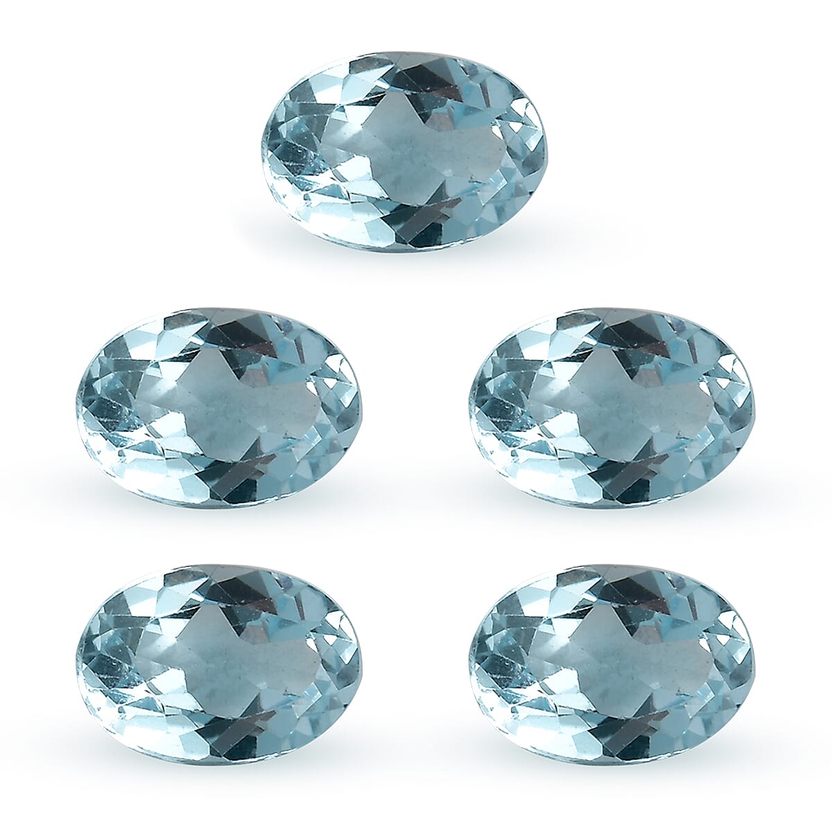 Sky Blue Topaz Set of 5 (Ovl 7x5 mm) 4.67 ctw