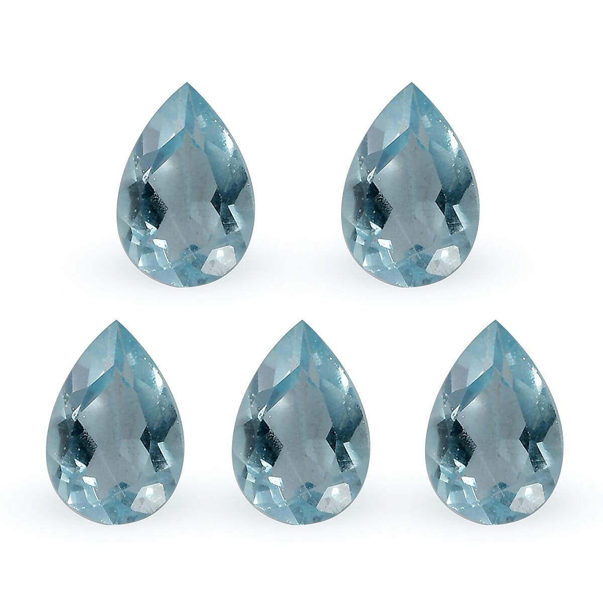 Sky Blue Topaz Set of 5 (Pear 6x4 mm) 2.77 ctw