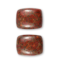 Dino Gem Bone Set of 2 (Cush 10x8 mm) 4.69 ctw
