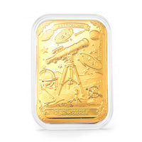 24K Yellow Gold Astronomy The Vast Universe is Yours to Discover Embossed Sheet (31x45.5mm) 10mg