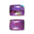 Mojave Purple Turquoise Set of 2 (Cush 8x6 mm) 2.86 ctw - Sticky add to cart bar