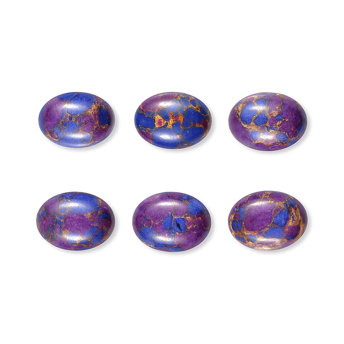 Mojave Purple Turquoise Set of 6 (Ovl 8x6 mm) 7.31 ctw