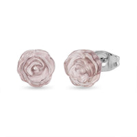 Rose Quartz Earrings in Stainless Steel 4.00 ctw