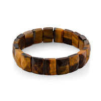 Yellow Tigers Eye 190.00 ctw Stretch Bracelet