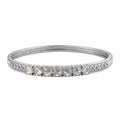 EverTrue Simulated Amethyst Color Diamond Bangle Bracelet in Stainless Steel (6.50 In) 14.15 ctw - Sticky add to cart bar