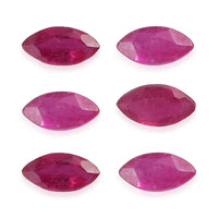 Niassa Ruby (FF) Set of 6 (Mrq 5x2.5 mm) 1.12 ctw