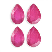 Niassa Ruby (FF) Set of 4 (Pear 6x4 mm) 2.45 ctw