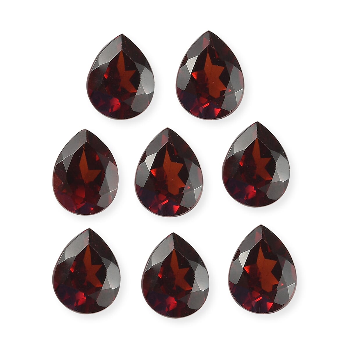 Premium Mozambique Garnet Set of 8 (Pear 5x4 mm) 3.23 ctw