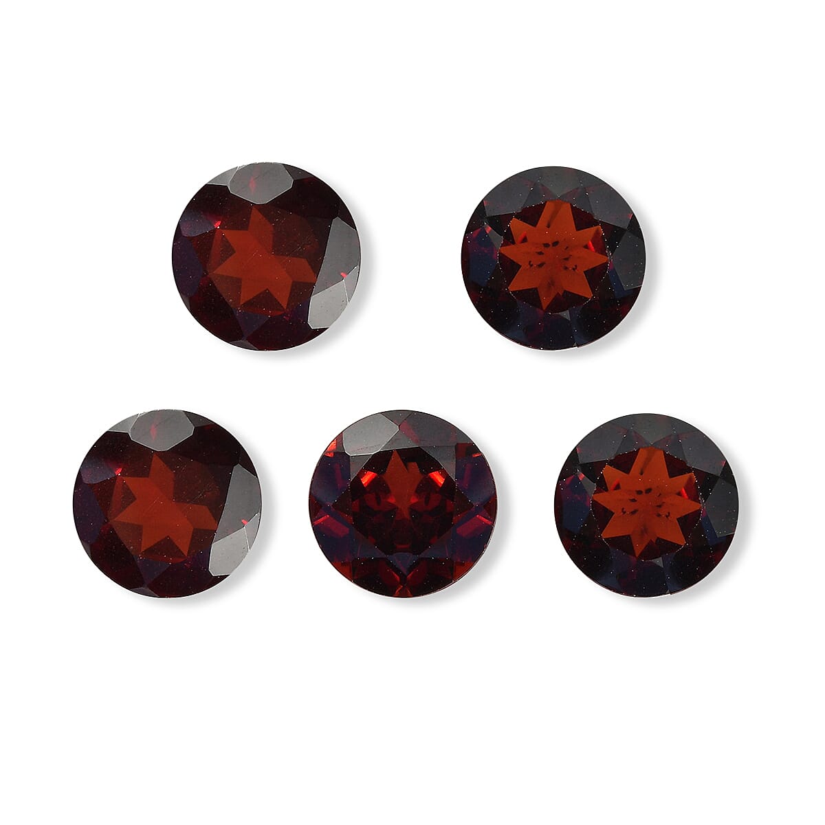 Mozambique Garnet Set of 5 (Rnd 8 mm) 9.61 ctw