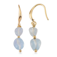 Mangoro Aquamarine Beaded Earrings in Silvertone 5.00 ctw