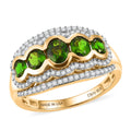 D'Joy Chrome Diopside, Moissanite Ring in 18K Vermeil YG Over Sterling Silver (Size 10.0) 2.10 ctw - Sticky add to cart bar