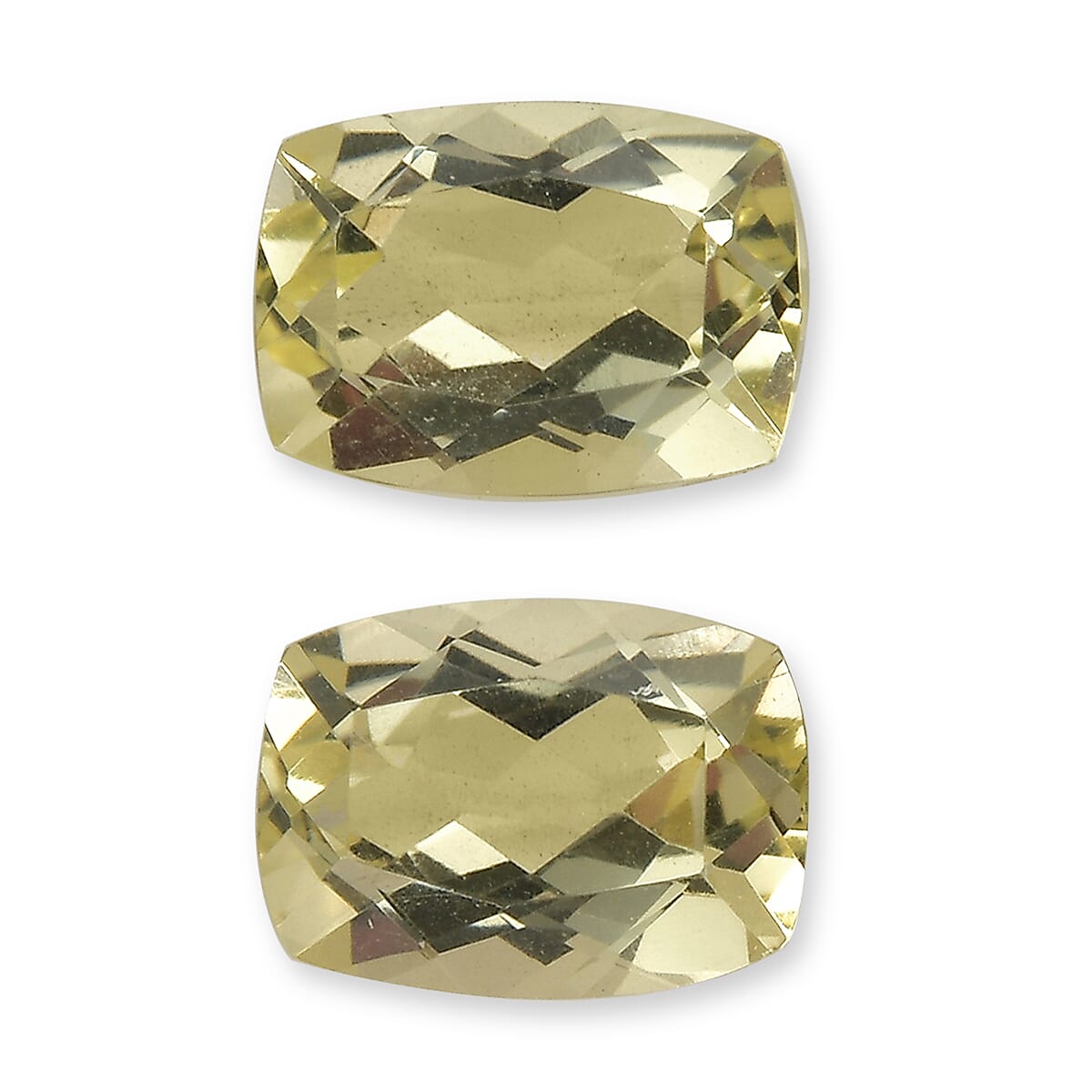 Green Gold Quartz Set of 2 (Cush 7x5 mm) 1.60 ctw