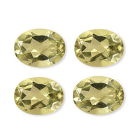 Green Gold Quartz Set of 4 (Ovl 8x6 mm) 4.68 ctw