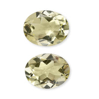 Green Gold Quartz Set of 2 (Ovl 9x7 mm) 2.93 ctw