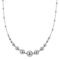 Beaded Chain Necklace (20-22 Inches) in Stainless Steel