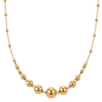 Beaded Chain Necklace (20-22 Inches) in Stainless Steel
