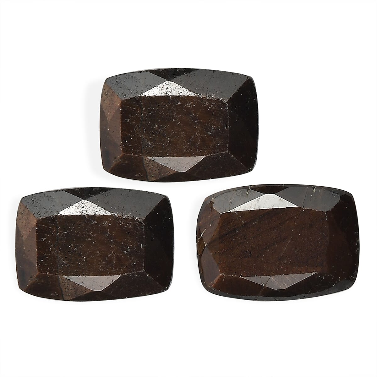 Chocolate Sapphire Set of 3 (Cush 7x5 mm) 3.01 ctw