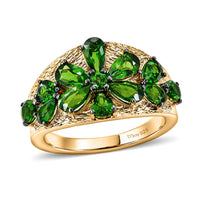 D'Joy Chrome Diopside Ring in 18K Vermeil YG Over Sterling Silver (Size 10.0) 2.60 ctw