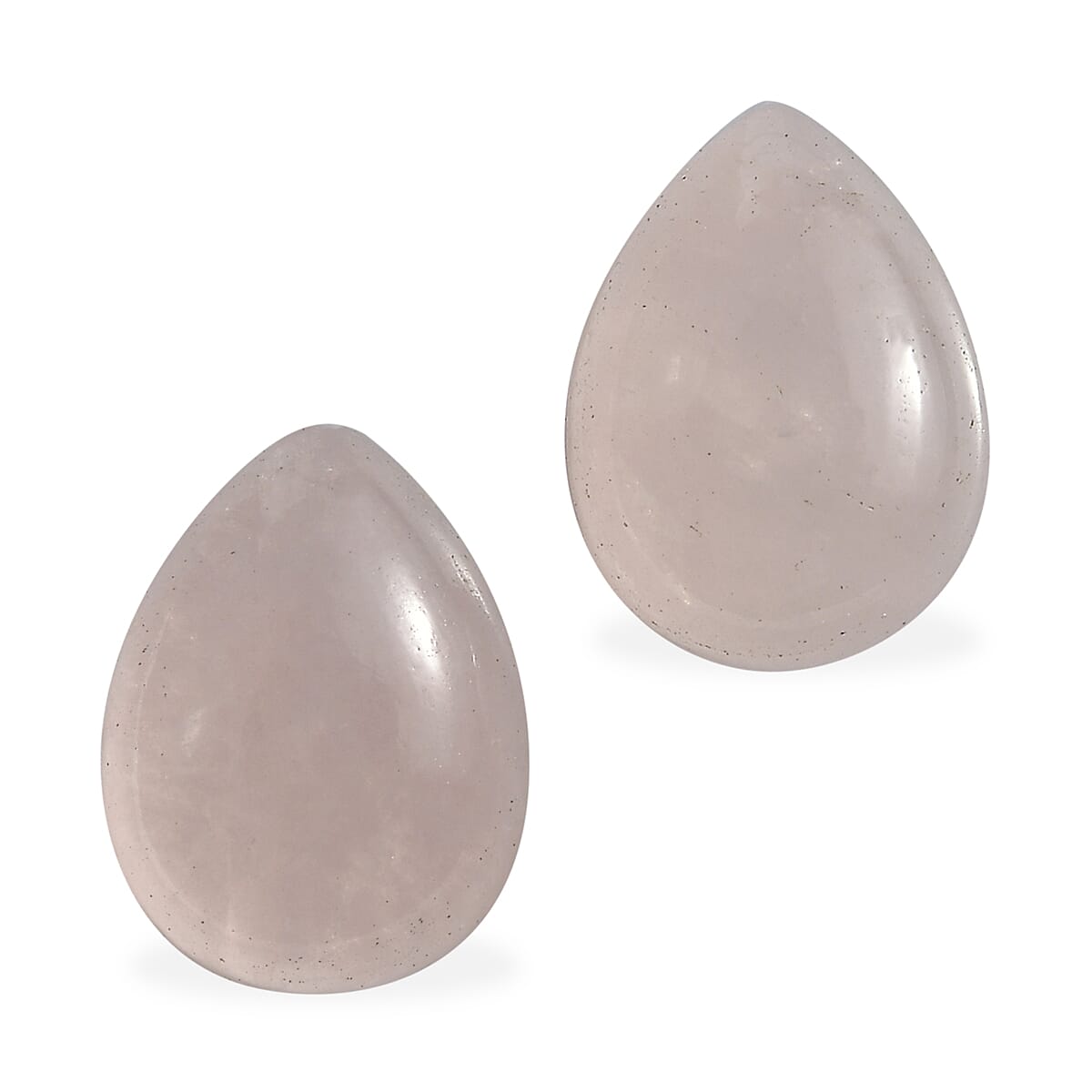 Rose Quartz Set of 2 (Pear 8x6 mm) 2.46 ctw