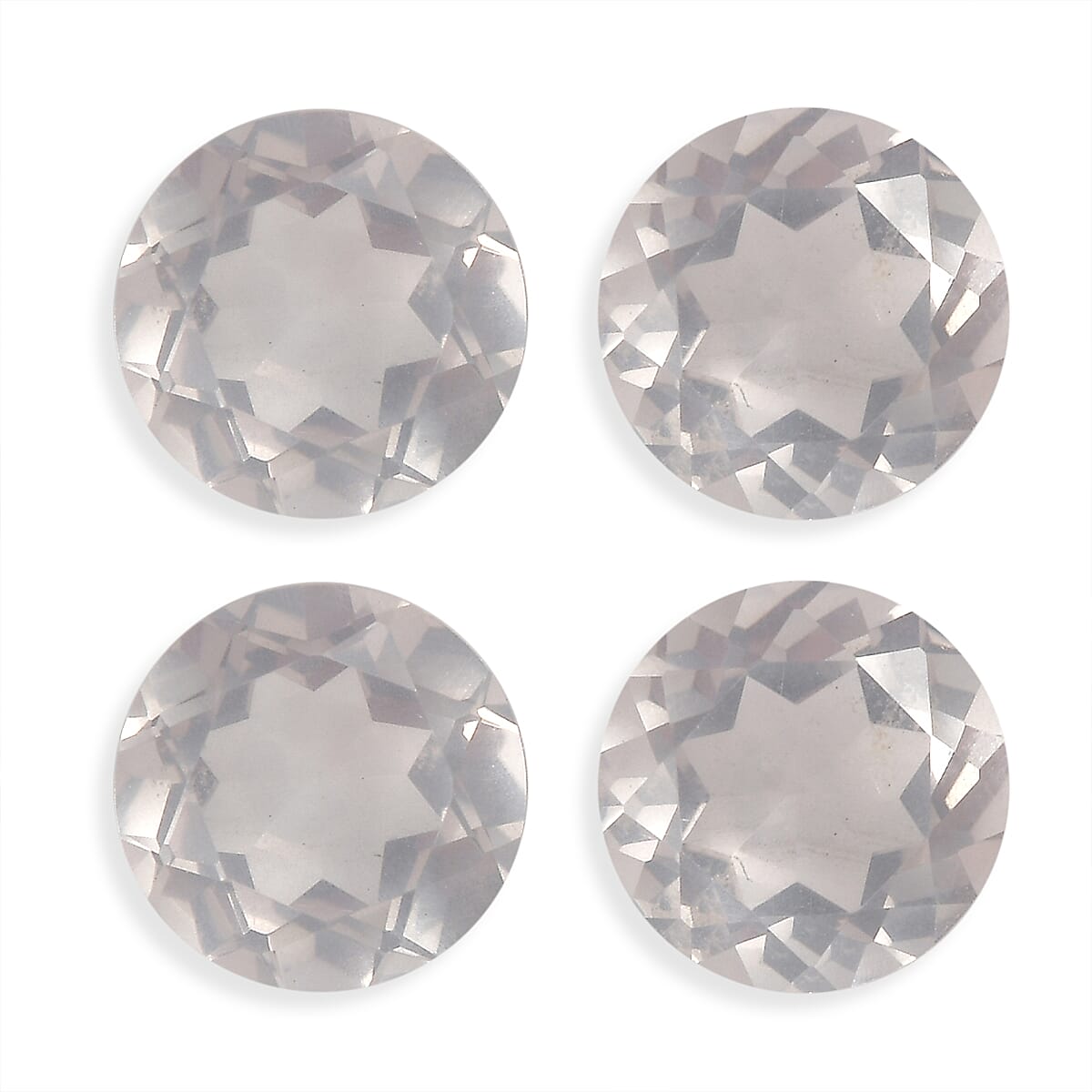 Rose Quartz Set of 4 (Rnd 7 mm) 4.69 ctw