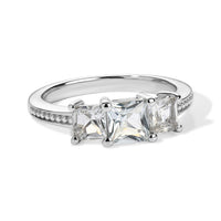 D'Joy White Topaz 1.65 ctw Ring in Rhodium Over Sterling Silver (Size 7.0)