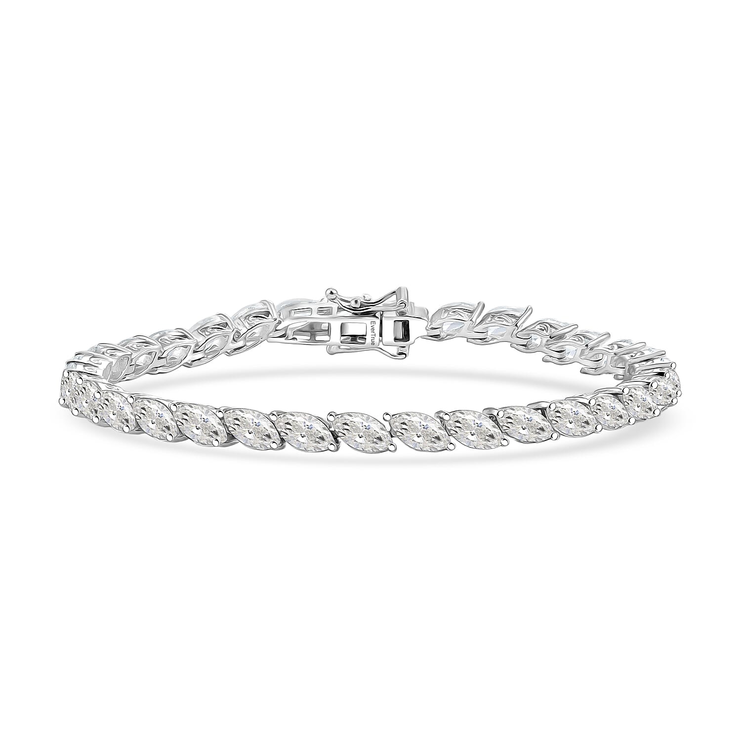 EverTrue White Topaz Bracelet in Platinum Bond (6.50 In) 17.75 ctw