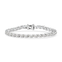 EverTrue White Topaz Bracelet in Platinum Bond (6.50 In) 17.75 ctw