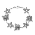 GP Trionfo Collection Artisan Crafted Butterfly Bracelet in Sterling Silver (7.25 In) 10.40 Grams - Sticky add to cart bar
