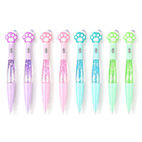 Livmore Multi Color Bear Paw Desing Set of 8 Pen Gift Set with RCB Light