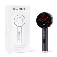 Beautech Set of 2 Gray and Silver Vibration Massage and Metal Comb
