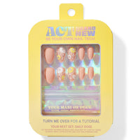 Act Brand New Press On Nail Kit- Daily Dose (Matte Floral Rhinestones)