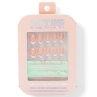 Act Brand New Press On Nail Kit- Charmed For Sure (French Tip & Pearls)