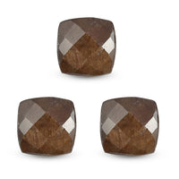 Chocolate Sapphire Set of 3 (Cush 7x7 mm) 4.26 ctw