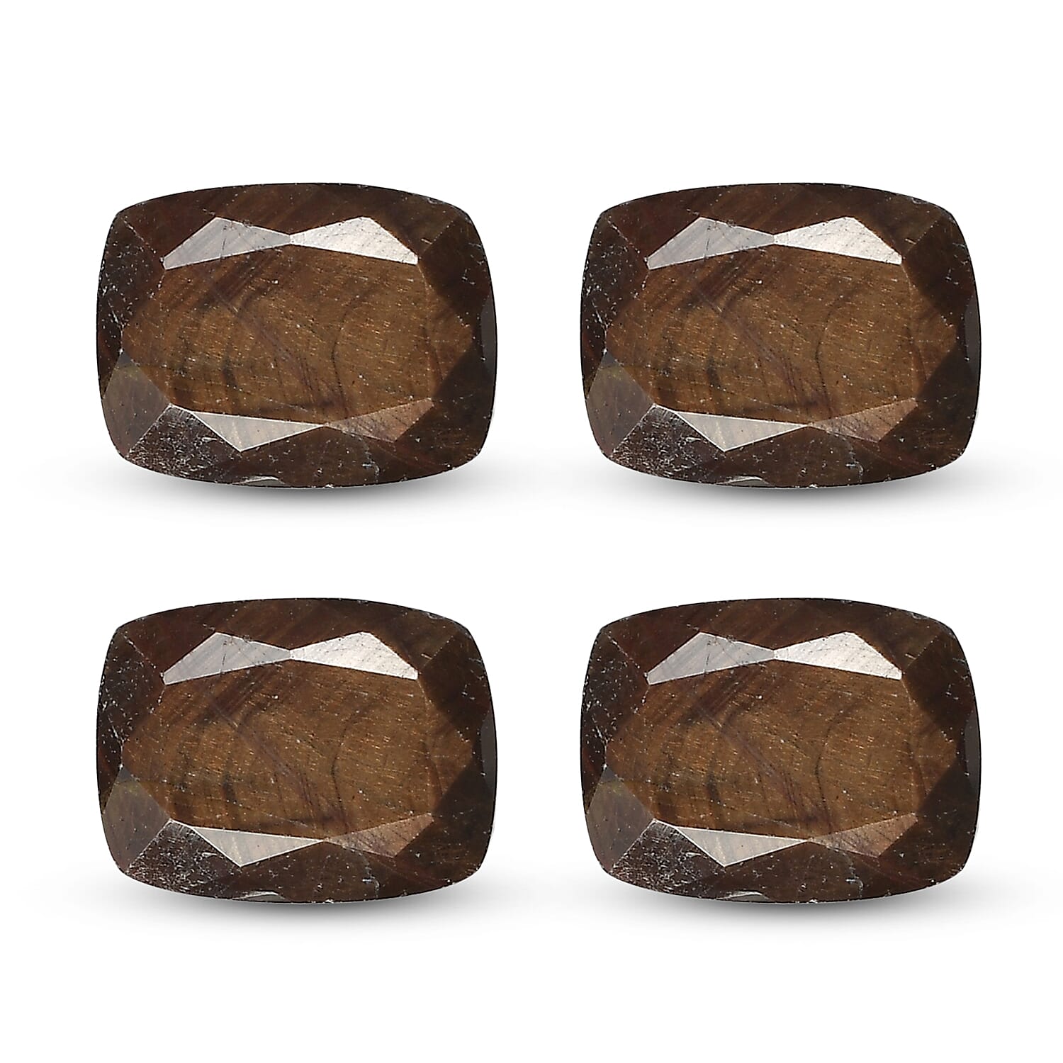 Chocolate Sapphire Set of 4 (Cush 8x6 mm) 7.30 ctw