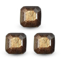 Asscher Cut Chocolate Sapphire Set of 3 (Oct 6x6 mm) 4.34 ctw - Sticky add to cart bar