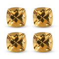 Premium Brazilian Citrine Set of 4 (Cush 5x5 mm) 2.19 ctw - Sticky add to cart bar