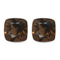 Smoky Quartz Set of 2 (Cush 5x5 mm) 1.08 ctw - Sticky add to cart bar