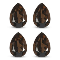 Premium Smoky Quartz Set of 4 (Pear 7x5 mm) 2.55 ctw