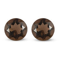 Smoky Quartz Set of 2 (Rnd 7 mm) 2.03 ctw