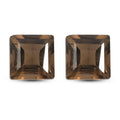 Smoky Quartz Set of 2 (Sqr 5 mm) 1.27 ctw - Sticky add to cart bar