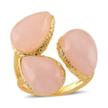 Galilea Rose Quartz 25.00 ctw Ring (Adjustable) in Silvertone - Sticky add to cart bar