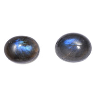 Premium Malagasy Labradorite Set of 2 (Ovl 10x8 mm) 5.20 ctw