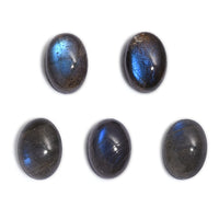 Malagasy Labradorite Set of 5 (Ovl 7x5 mm) 4.28 ctw