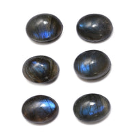 AAA Malagasy Labradorite Set of 6 (Ovl 8x6 mm) 8.18 ctw