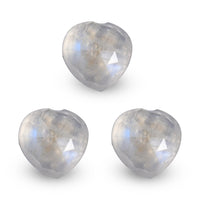 Rainbow Moonstone Set of 3 (Hrt 6 mm) 2.39 ctw