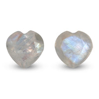Rainbow Moonstone Set of 2 (Hrt 7 mm) 2.36 ctw